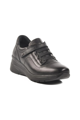 Voyager Z010 Kadın Siyah Deri 36-40 Comfort Ayakkabı Siyah