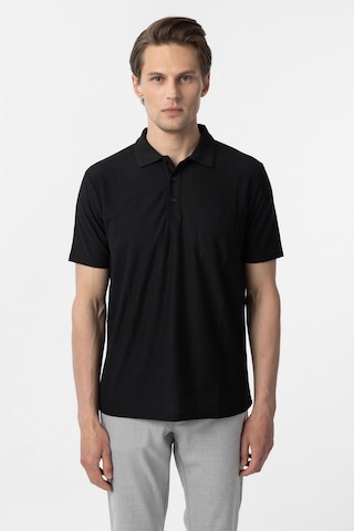Süvari Siyah Regular Armürlü Polo Yaka Tişört-37273 Siyah