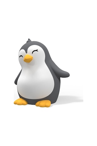 Dhink Silikon Şarjlı Gece Lambası Penguen Beyaz - Siyah