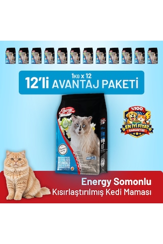 Somonlu Kısırlaştırılmış Kedi Maması - 12 Adet