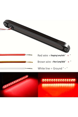 Xuweiwei Kırmızı Kamyon Kamyonet Ve Romorklar İcin 12v 24v 15 Led Evrensel Arka Stop Fren Sinyal Lamba Barı