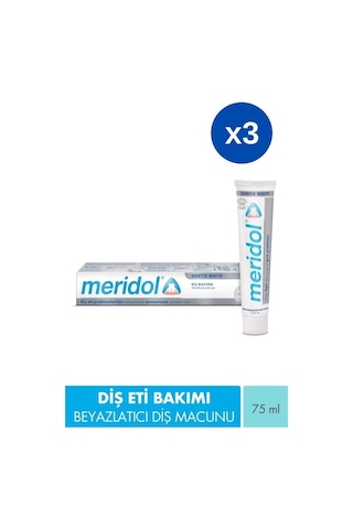 Meridol Gentle White Sanftes Weiss Diş Macunu 75 ML x 3