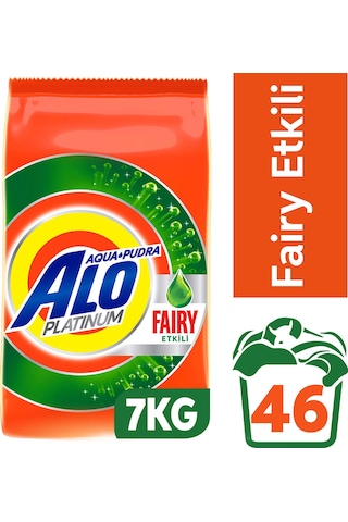 Alo Platinum Aquapudra Fairy Etkili Beyazlar için Toz Çamaşır Deterjanı 7 KG