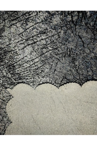 Süngerli Koltuk Çekyat Örtüsü Damar Desenli Parlak Antrasit Gri