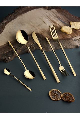 Mosi Gold 36 Parça Çatal Kaşık Bıçak Takımı Gold