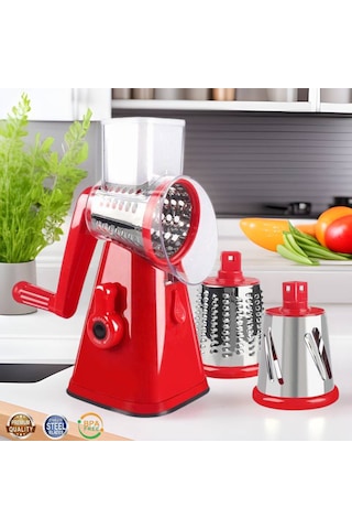 Altron Pratik Paslanmaz Çelik 3 Başlıklı Doğrayıcı Kollu Rende Çe