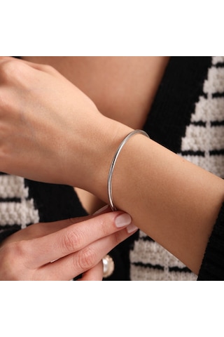 Sembolgold Beyaz Altın Esnek Bileklik Elastik Çok Renkli