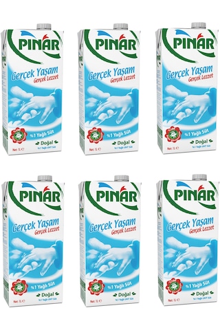 Pınar %1 Yağlı Süt 1 Lt X 6 Adet