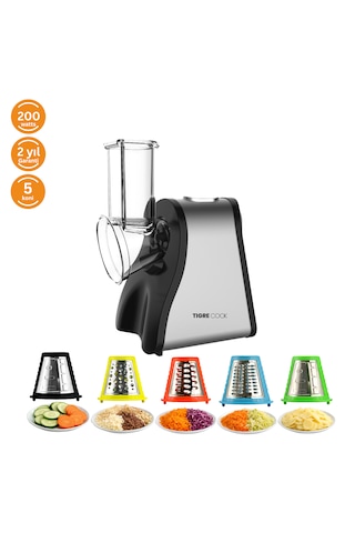 Tigrecook GS-907 5 'i 1 Arada Otomatik Doğrayıcı Ve Dilimleyici