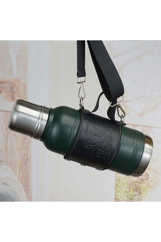 Kapris Askılı Paslanmaz Çelik Avcı Termos 1900 Ml Yeşil Kap-283 Yeşil