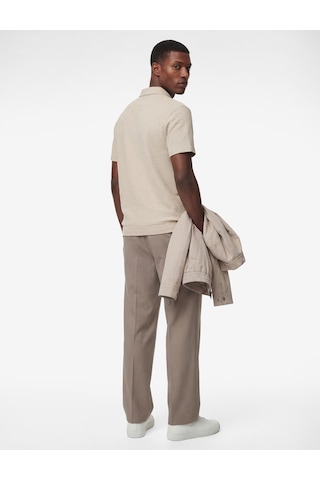 Koton Regular Fit Kısa Kollu Dokulu Pamuklu Polo Yaka Tişört Bej 6sam10078mk Ekru