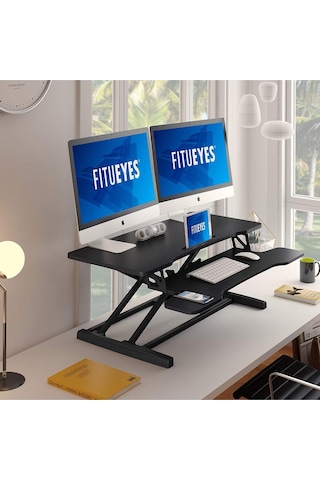 Fitueyes Çalışma Masası Standı, 91,5 X 40 Cm , Yüksekliği Ayarlanabilir, Büyük Klavye Tepsisi Ve Telefon Tutucu Tv Sehpası Çok Renkli