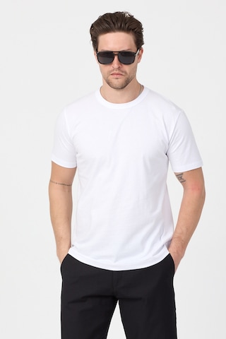Tonny Black Normal Kalıp Rahat Basic T-shirt Erkek Beyaz Tbtshrt010