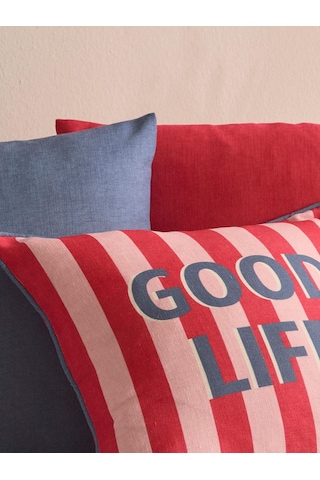 Colorbound 3'lü Kırlent Kılıf Seti Kırmızı