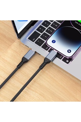 Go-des Gd-uc639 Type-c To Lightning Pd Hızlı Şarj Kablosu 27w 3m Siyah Siyah