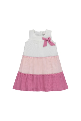 Civil Girls Fiyonklu 6 -9 Yaş Elbise - Pembe 26005405226S1