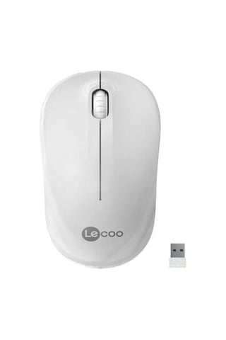 Lenovo Lecoo Ws206 Kablosuz 1200dpı 3 Tuşlu Beyaz Optik Mouse