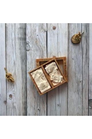 3 Ay Organik 5'li Hastane Takımı Krem Krem