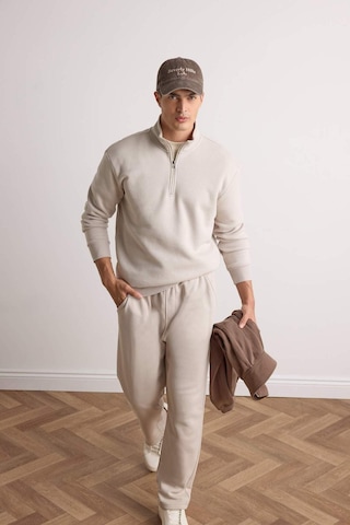 Defacto Regular Fit Dik Yaka Yarım Fermuarlı İçi Yumuşak Tüylü Basic Düz Sweatshirt X7405az25aubg766 Bej