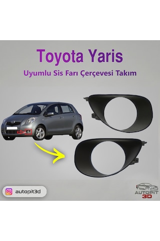 Toyota Yaris 2006 2009 Uyumlu Sis Farı Çerçevesi Sağ Sol Takım