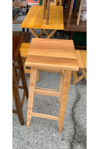 Ahşap Masif Bar Tabure 80 Cm 1.sınıf Gürgen Ağacından Natural