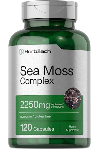 Horbäach Sea Moss Complex Complex a With Bladderwrack & Burdock Root 2250mg 120 Caps Aromasız