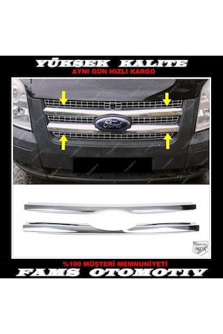 Ford Transıt Krom Ön Panjur 2 Prç. 2006 - 2014 P.Çelik
