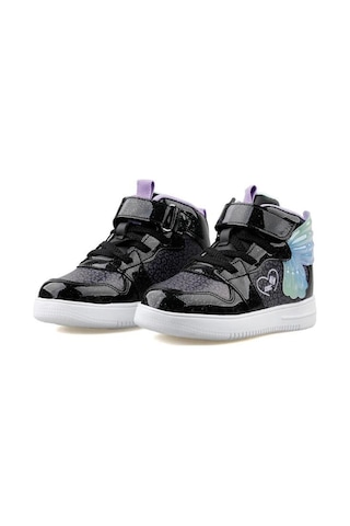 Forelli Pk24-1721 Bilek Boy Cırtlı Patik Kız Çoçuk Spor Ayakkabı Siyah