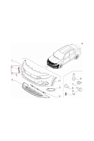 Egea 2021-2024 Sağ Mat Krom Sis Çerçevesi 735754052