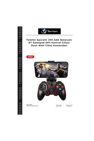 Telefon Aparatlı 350 Mah Bataryalı Bt Gamepad Gp5 Kontrol Cihazı Oyun Aleti Cihaz Kumandası