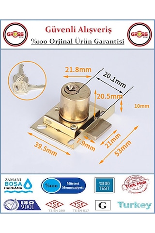 Drawer Lock Çekmece Kilidi 303 - Siyah