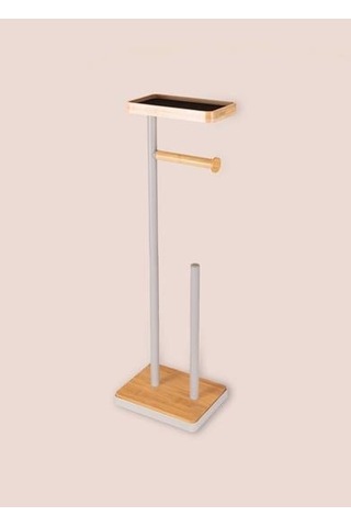 The Mia Bambu Tepsili Tuvalet Kağıdı Standı Gri Glv0758 Gri