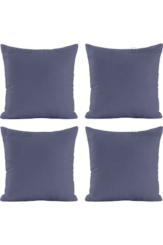 Dekoratif 4'lü Kırlent Yastık Kılıfı Seti - 42 X 42 Cm - Antrasit