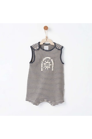 Andywawa Bebek Tulum Romper Bamboo Strıped Anw-ac26670 Gri