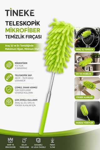 Tineke Teleskobik Mikrofiber Araç Içi Ve Temizlik Fırçası