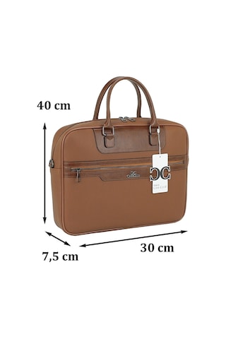 Case Club Taba Renk Evrak Çantası 15,6'' Laptop Bölmeli Taba