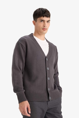 Defacto Relax Fit V Yaka Hırka E5343ax25wngr314 Gri