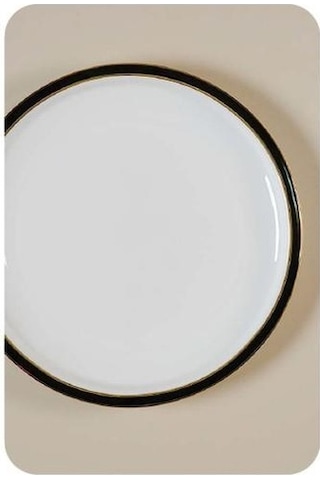 Evaliza Alaia Black Gold Line 2mm 12 Kişilik 60 Parça Porselen Yemek Takımı