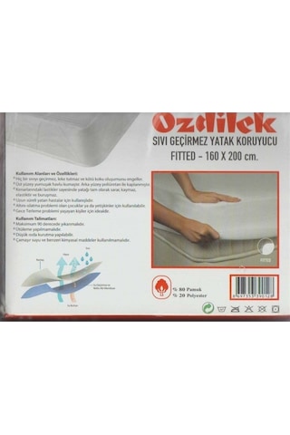 Özdilek Alez Sıvı Geçirmez Yatak Koruyucu Fitted 160x200
