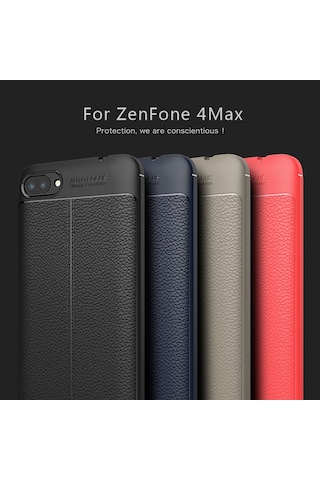 Zenfon 4 Max Zc554Kl Kilif Deri Görünümlü Tam Koruma Niss Silikon 406459101