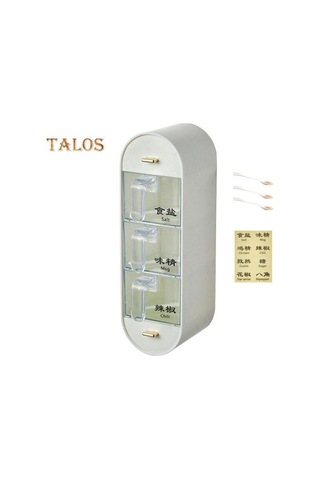 Beyaz Baharat Kutusu Entegre Toz Geçirmez Pp Malzeme Pratik Yumruksuz Baharat Kabı Ev Tedarik Beyaz