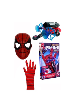 Örümcek Adam Ok Atan Vantuz Ağ Fırlatan Spider Man Eldiven Maske