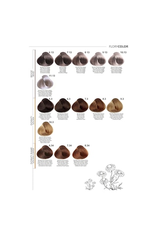 Puring Flory Color Papatya Özlü Amonyaksız Saç Boyası Vişne Moru 100 ML 6.26 Koyu Kumral Viyole Kızıl