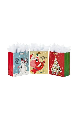 Kağıt Mendil İle Vintage Noel Hediye Çantası Paketi
