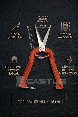 Budama Makası Hmb-14 Bahçe Bitki Çiçek Gül Üzüm Narenciye Bağ Makası