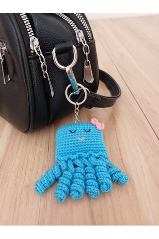 Örgü Amigurumi Ahtapot Anahtarlık