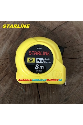 Starline Çelik Şerit Metre 8 Metre 25 MM Profesyonel Metre