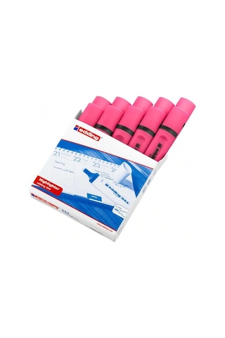 Edding Fosforlu Kalem 344 Pembe 10'lu Paket Pembe