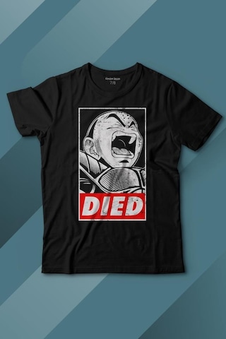Kendim Seçtim Dragon Ball Krillin Anime Dizi Urban Baskılı Tişört Çocuk T-shirt 001
