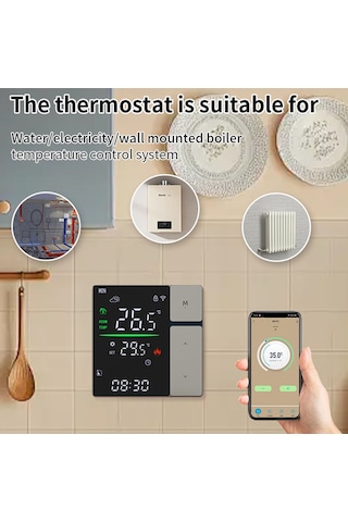 Reedark Sdm6-3a Wifi Akıllı Su Isıtma Termostati: Uzak Kumanda, Enerji Tasarrufu, Çocuk Kilidi, Antifriz Ve Yüksek Sıcaklık Koruması